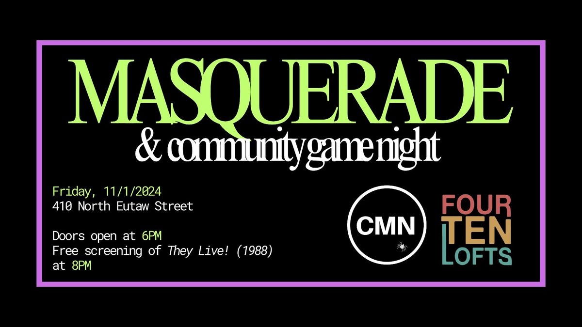 Halloween Masquerade & Community Game Night