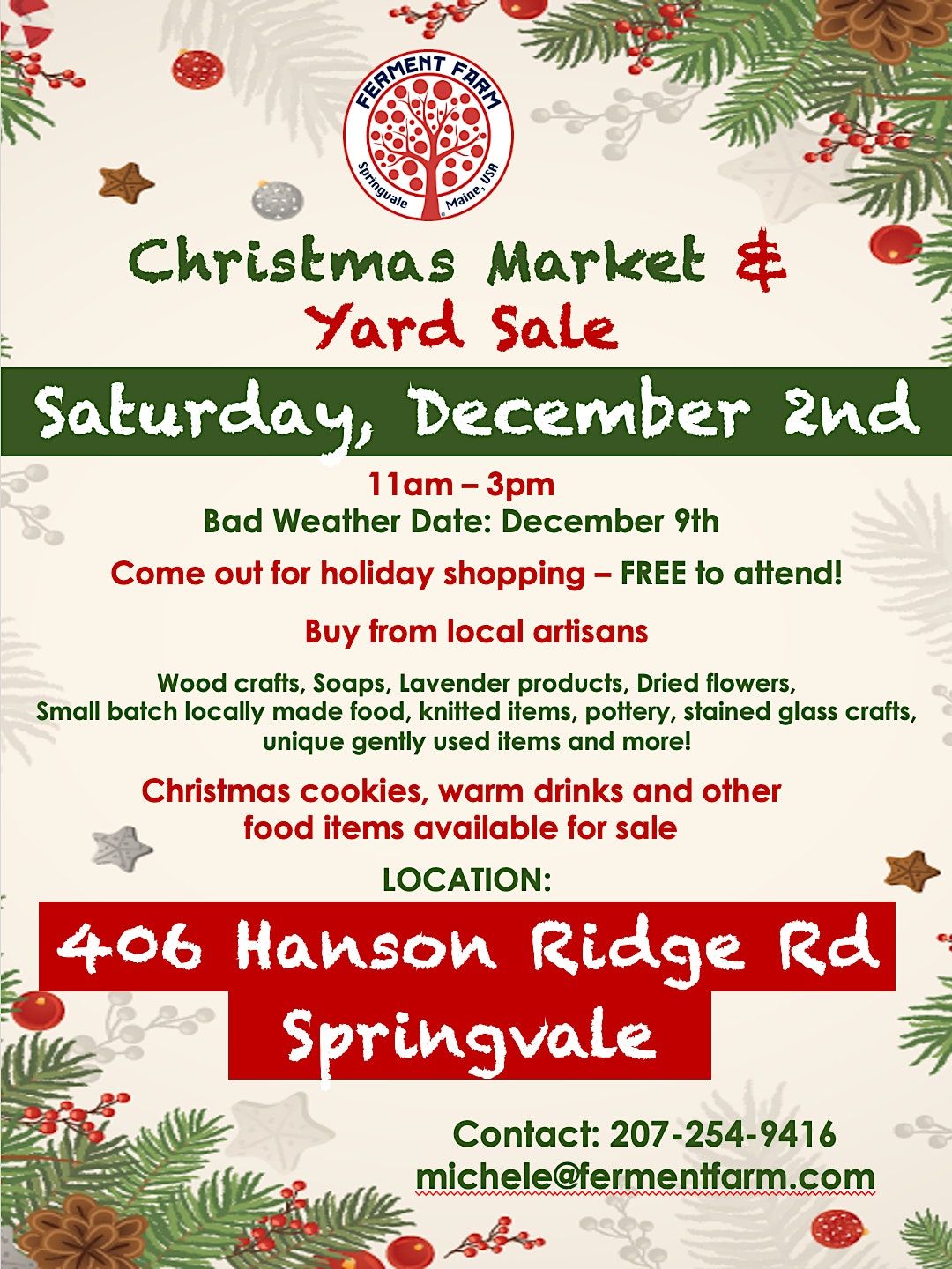 2nd Annual Christmas Market and Yard Sale