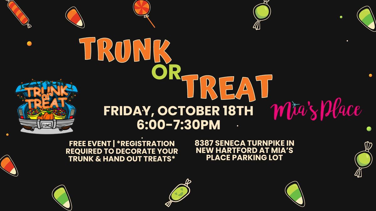 Trunk or Treat at Mia's Place! 