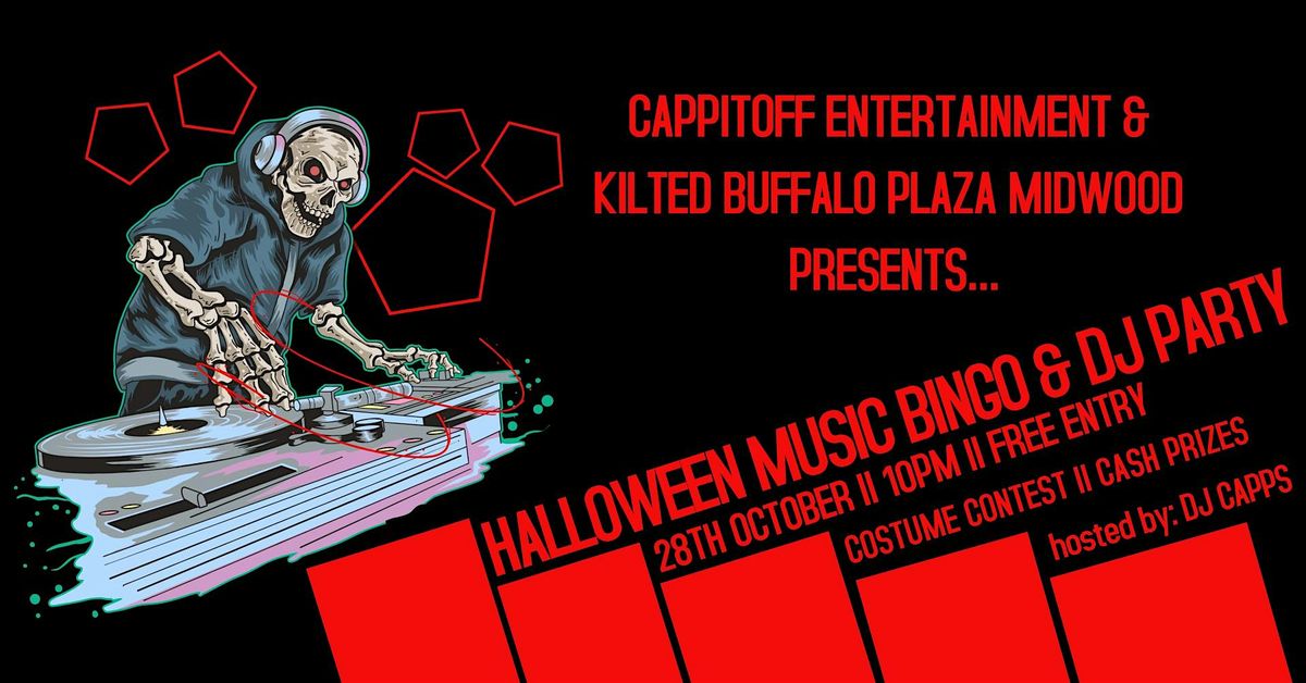 Halloween Music Bingo DJ & Costume Contest at Kilted Buffalo Plaza Midwood