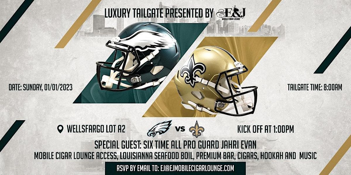 Eagles vs Vikings VIP E&J Mobile Cigar Lounge Tailgate, Wells