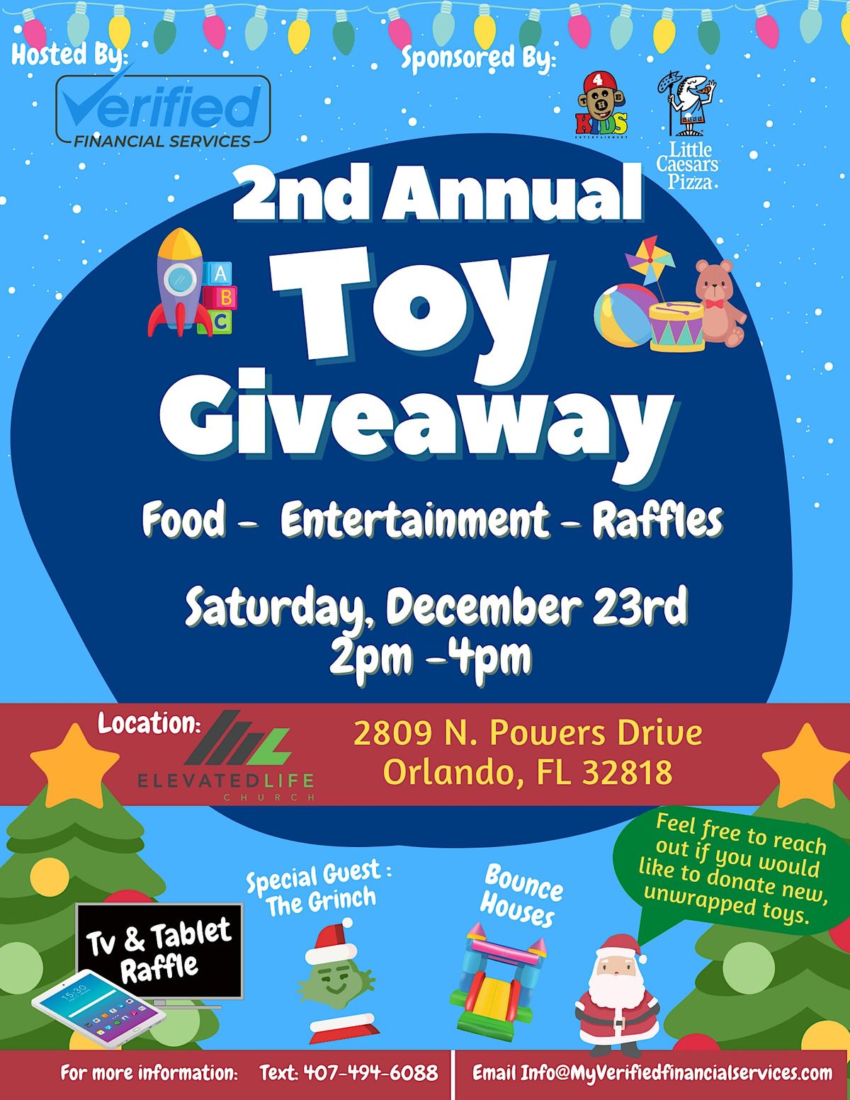 Verified Financials 2nd Annual Christmas Toy Giveaway 2809 N Powers