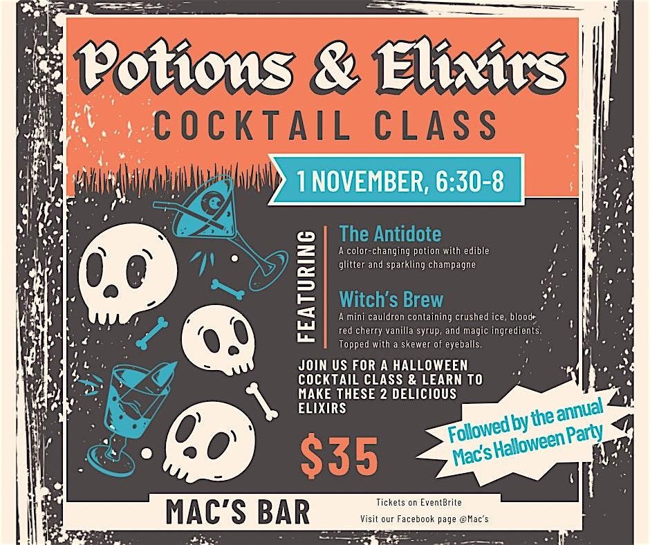 Potions and Elixirs Cocktail Class