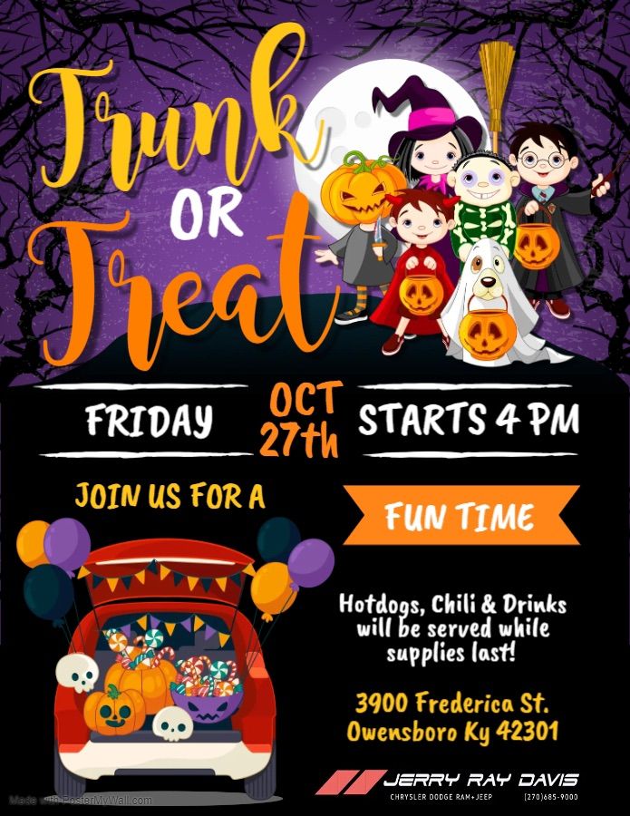 Trunk or Treat at Jerry Ray Davis | Jerry Ray Davis CDJR, Owensboro, KY ...