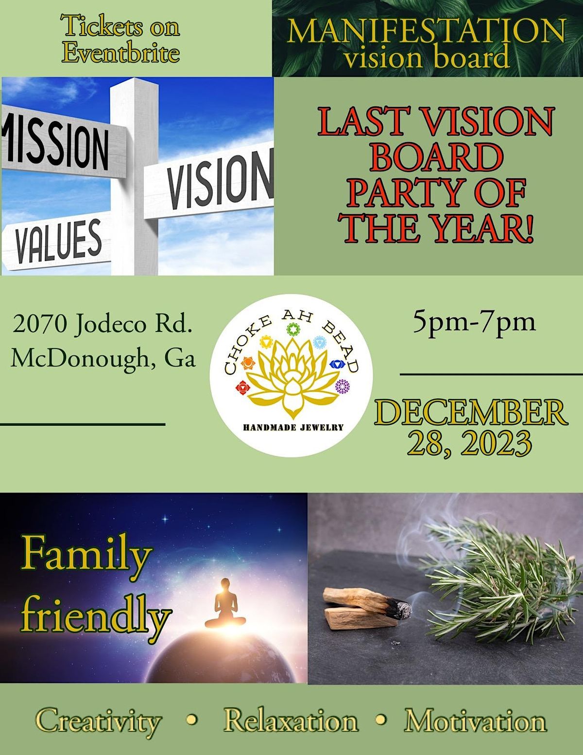 Last Vision Board Party Before The New Year 2024 Choke Ah Bead