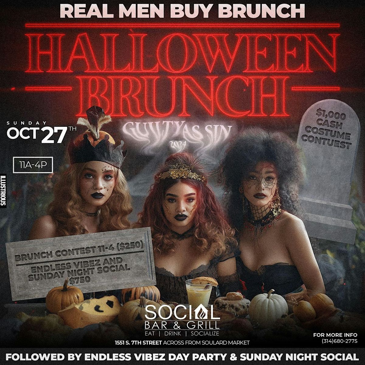 Halloween Brunch (Guilty as Sin 2024 kickoff) $1000 contest