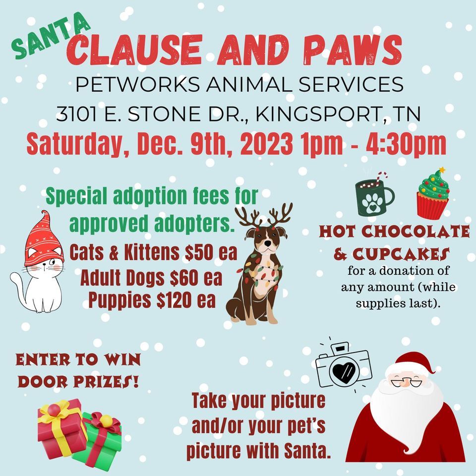 Santa Clause and Paws Petworks Animal Services, Weber City, VA