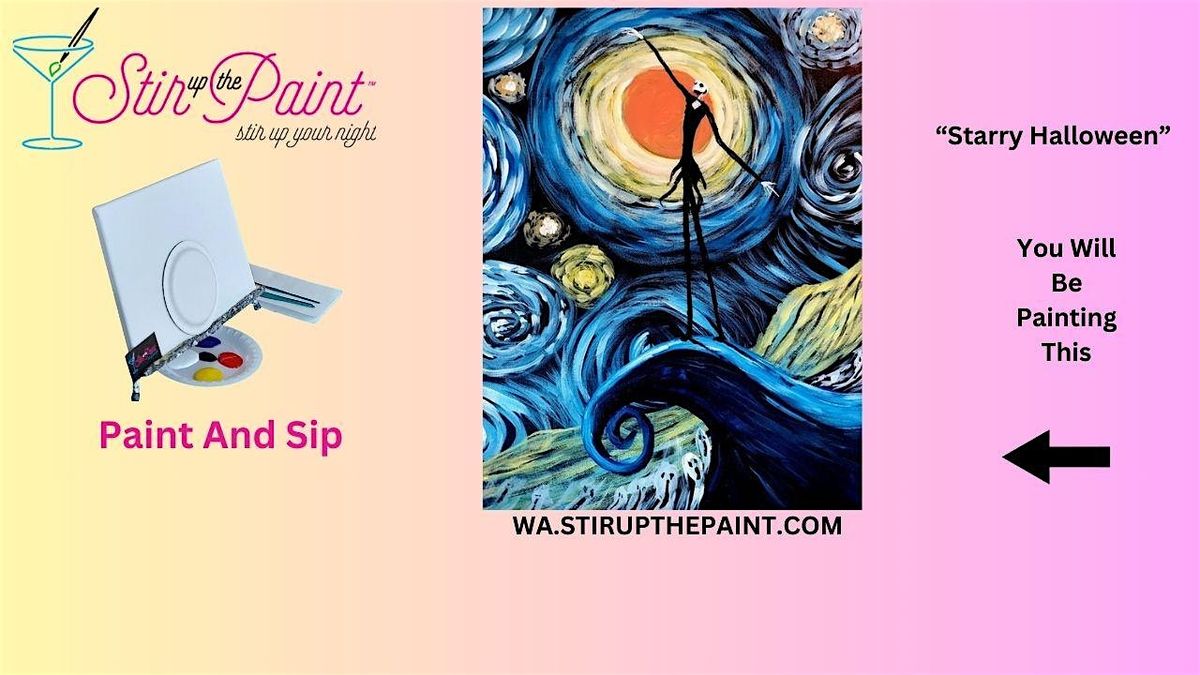 Seattle Halloween Paint and Sip, Paint Party, Paint Night