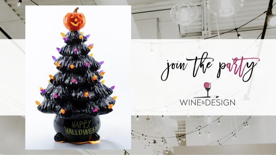 2 SEATS LEFT! Light Up Ceramic Halloween Tree | Wine & Design