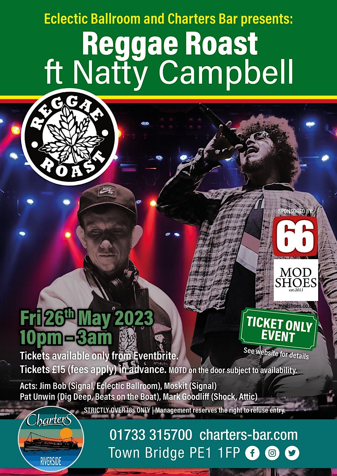 Reggae Roast Ft Natty Campbell Charters Bar Charters Bar