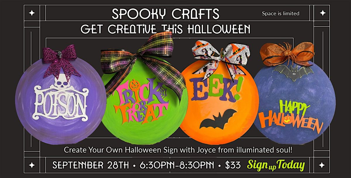 Craft and Sip - Halloween Sign