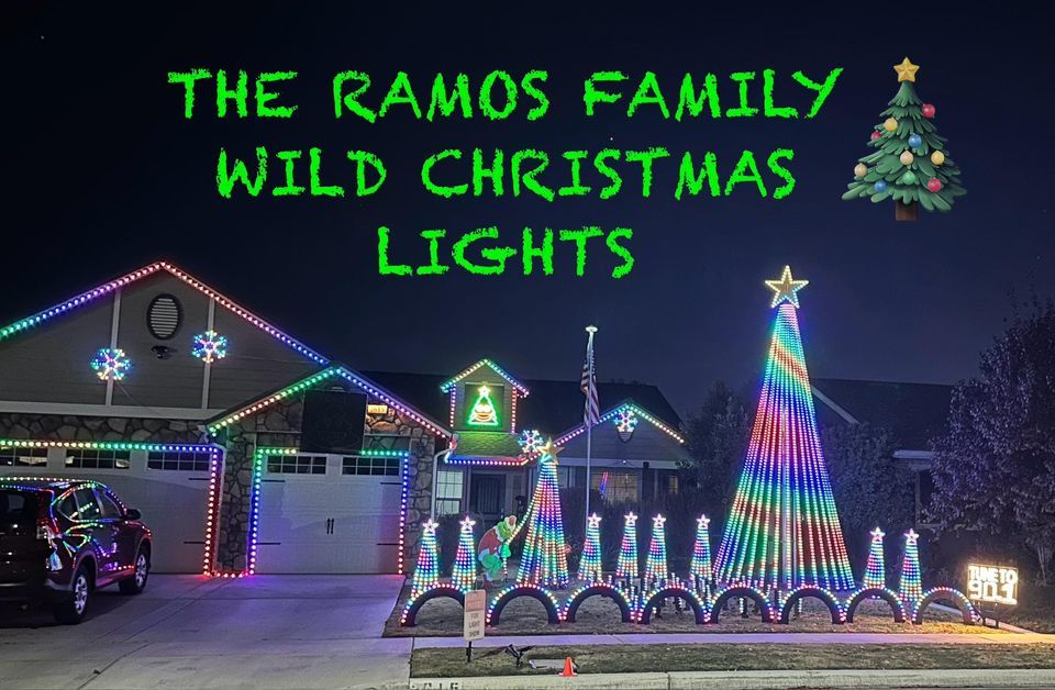 The Ramos family wild Christmas lights 2615 emerald bay Ave Tulare ca