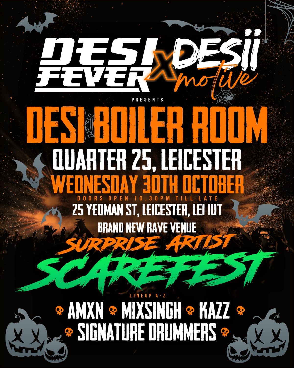 Halloween Desi Boiler Room Session X Amxn X MixSingh X DJ Kazz X Signature Drummers