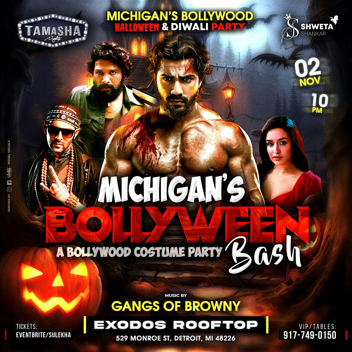 MICHIGAN TAMASHA NIGHTS- BOLLYWEEN & DIWALI PARTY @EXODOS ROOFTOP