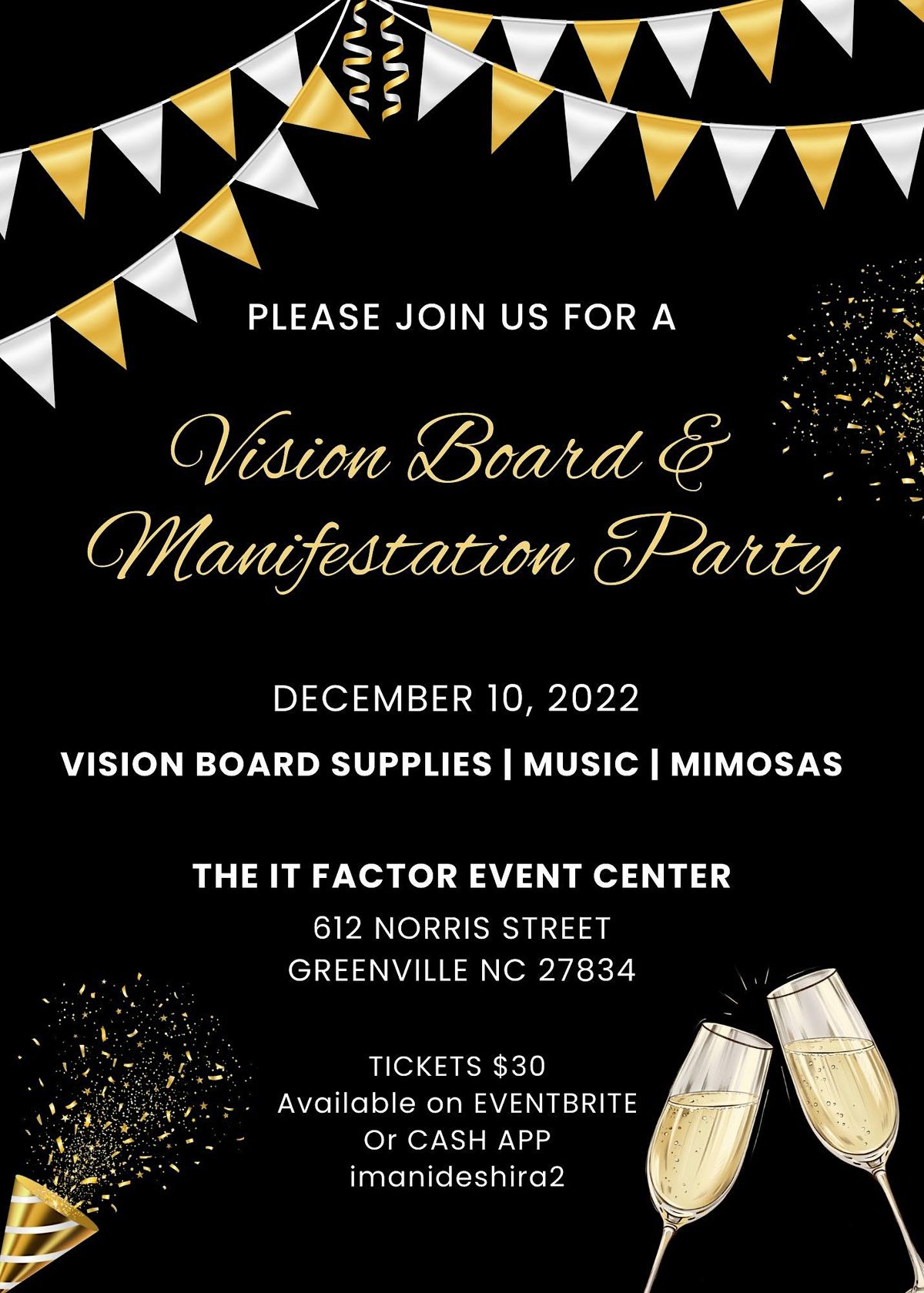 vision board & manifestation party | the it factor event center