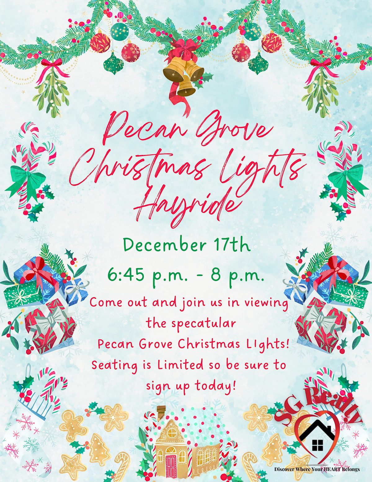 Pecan Grove Christmas Lights Hayride Austin Elementary School, Pitts