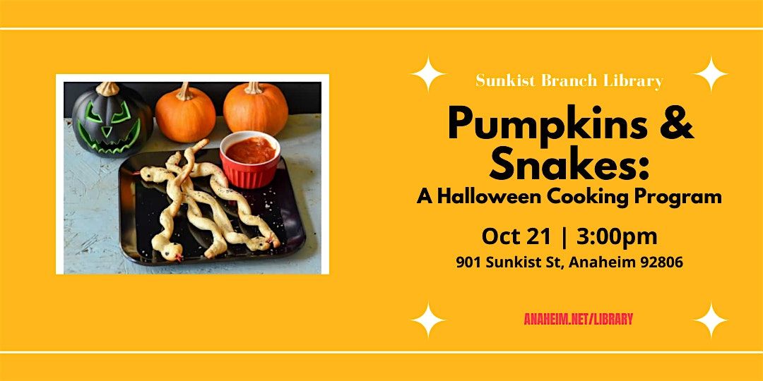 Pumpkins & Snakes: A Halloween Cooking Program