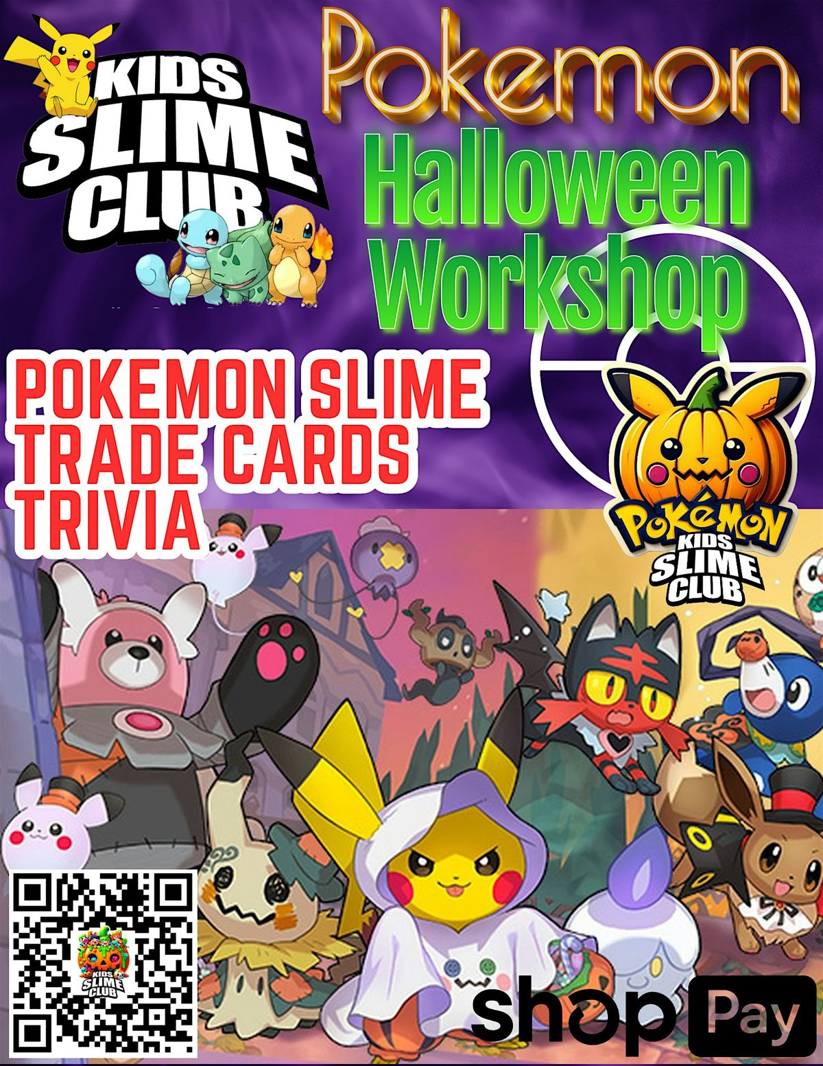 Halloween Pokemon Slime Workshop | Ages 4+