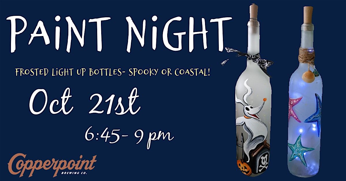 Frosted Light Up Bottle Paint Night