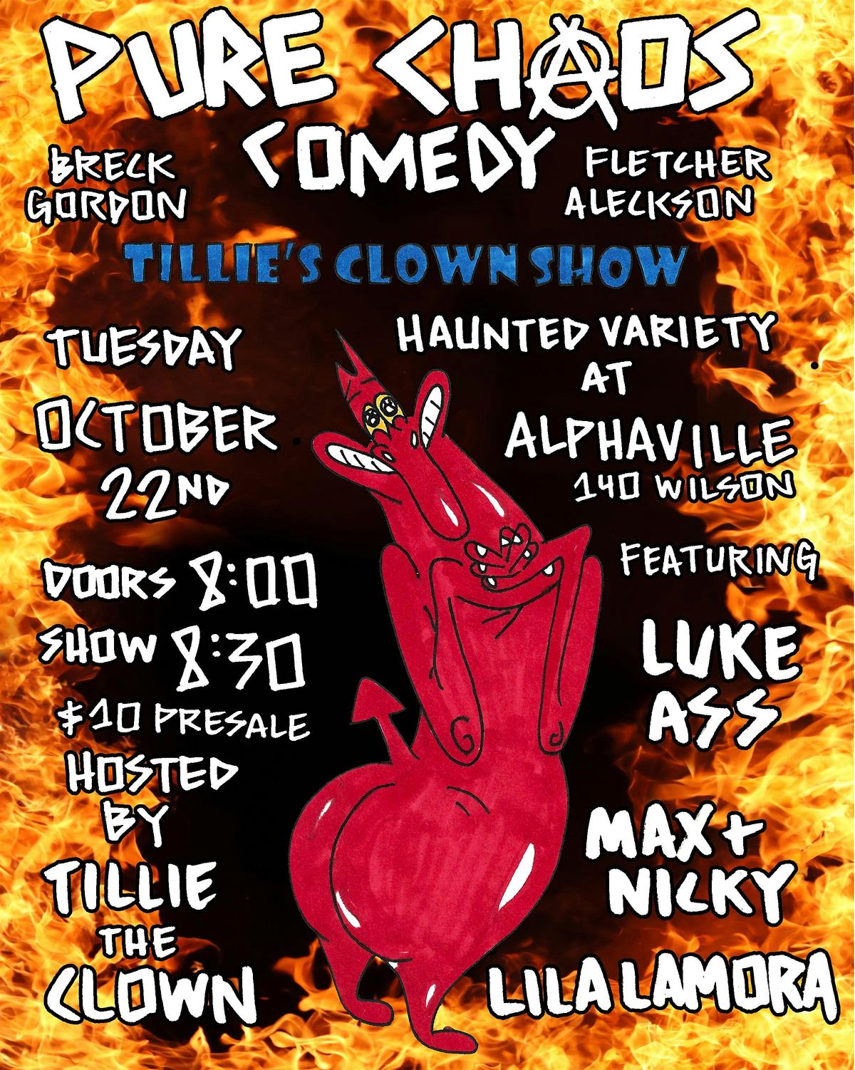 Pure Chaos Comedy Variety Cabaret at Alphaville