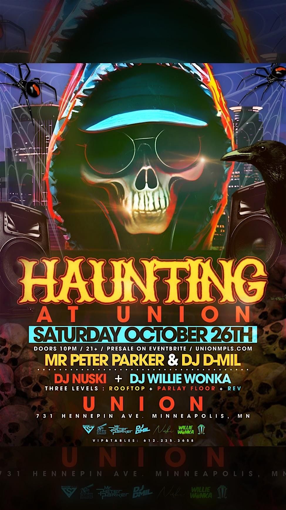 3 Level Halloween Party - Downtown Minneapolis - The HAUNTING AT UNION