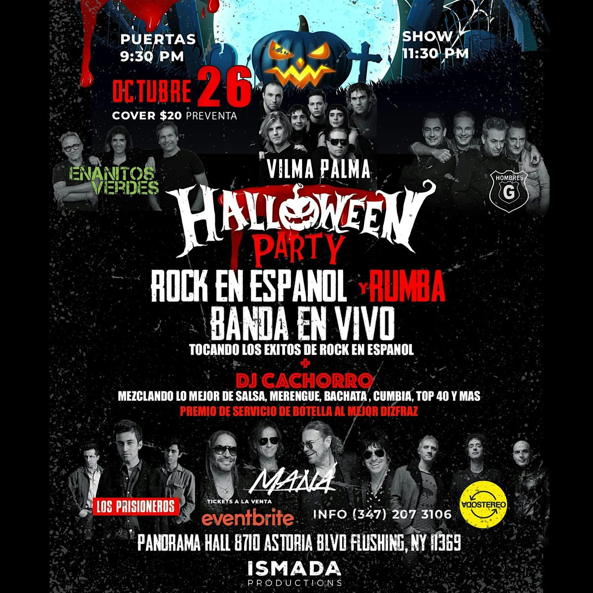 Halloween Party con Rock en espa\u00f1ol y rumba