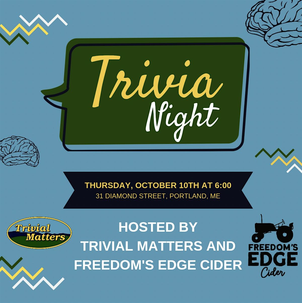 Halloween Themed Trivia at Freedom's Edge Cider!