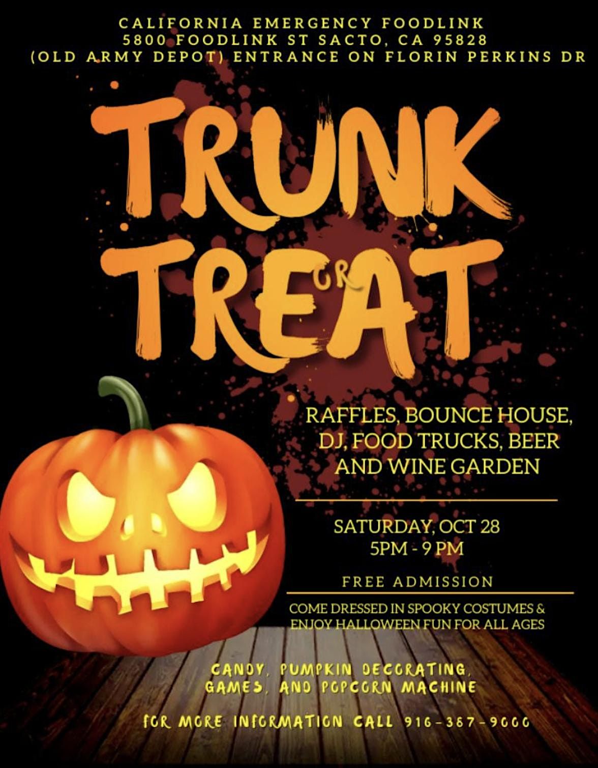 Trunk or Treat California Emergency Foodlink, Sacramento, CA