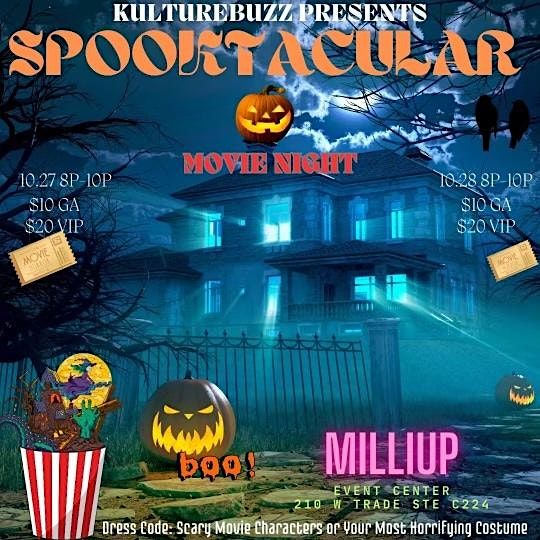 Join Us for a SPOOKTACULAR Halloween Movie Night!  The MilliUp Event Center, Charlotte, NC 