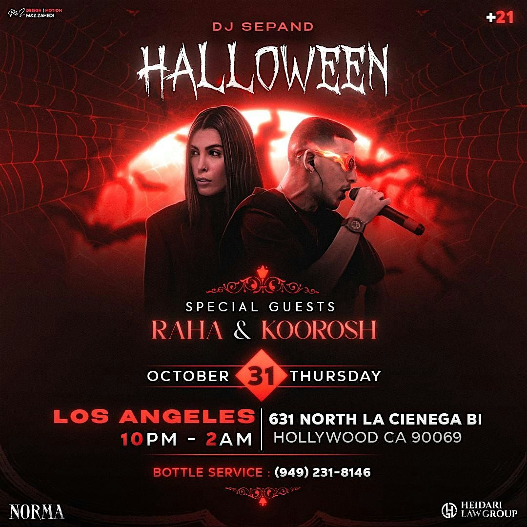 Halloween Night with Raha & Koorosh, West Hollywood Los Angeles