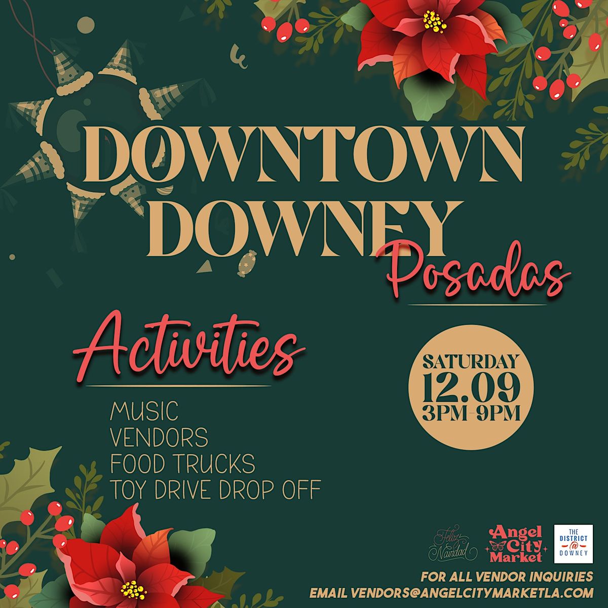Downtown Downey Posada Night Market Downey Night Market December 9