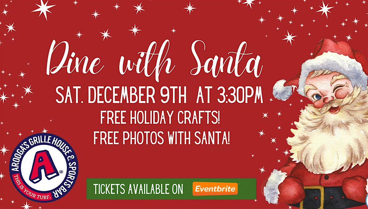 Dine with Santa at Aroogas in Warwick! Arooga's, Warwick, RI