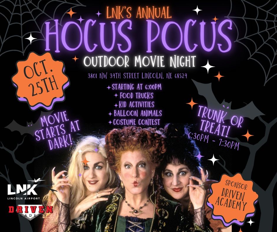 Hocus Pocus Outdoor Movie Night & Trunk or Treat!!