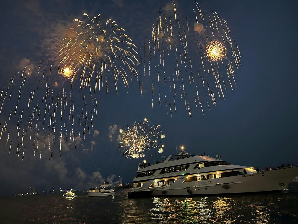 All White Fireworks Yacht Cruise \/3 Levels Music\/ (Chicago)