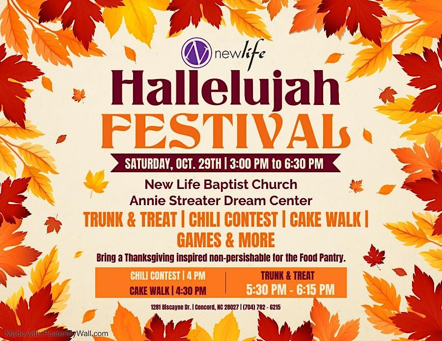 Hallelujah Festival | New Life Baptist Church, Concord, NC | October 29,  2022