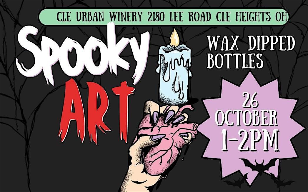 Spooky Art Time! Wax dipped wine bottle Halloween decor