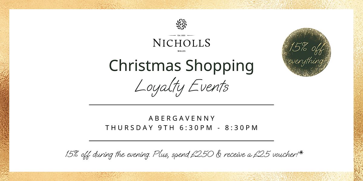 Abergavenny Christmas Shopping Event Nicholls Abergavenny