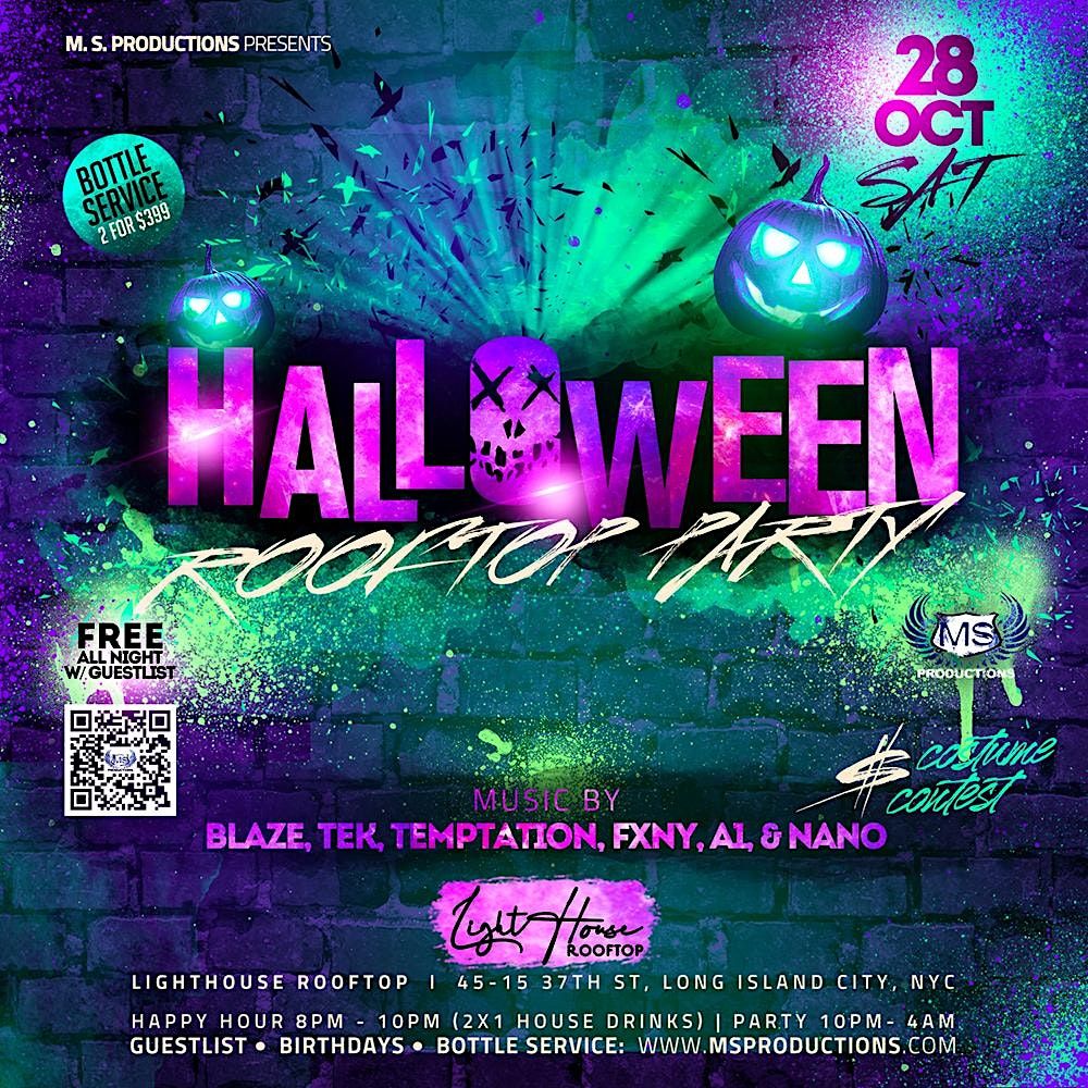 Free NYC Rooftop Party for Halloween weekend 4515 37th St, Queens