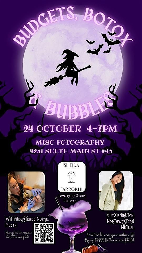 Budgets, Botox, and Bubbles Halloween Themed Networking Event