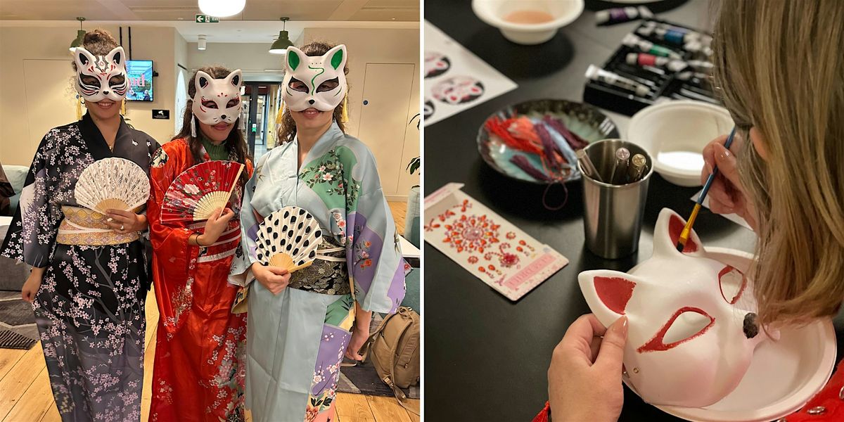 Halloween Japanese Kitsune (Fox) Mask Painting Workshop