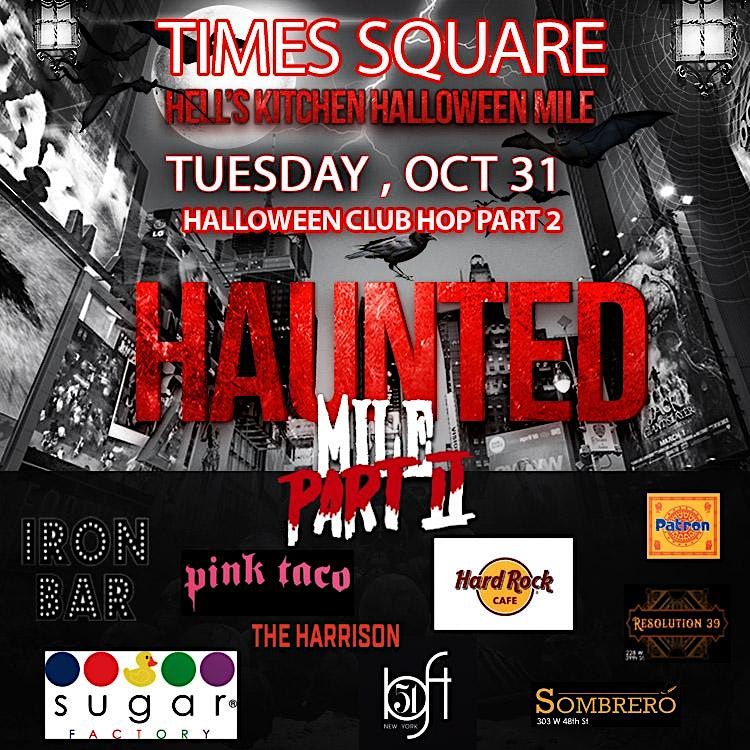 OFFICIAL HALLOWEEN BAR CRAWL 2023 Pink Taco, New York, NY October