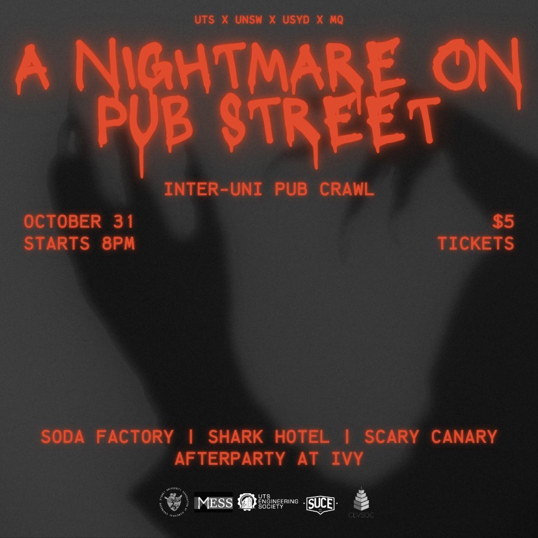 A Nightmare on Pub Street: Inter Uni Pub Crawl