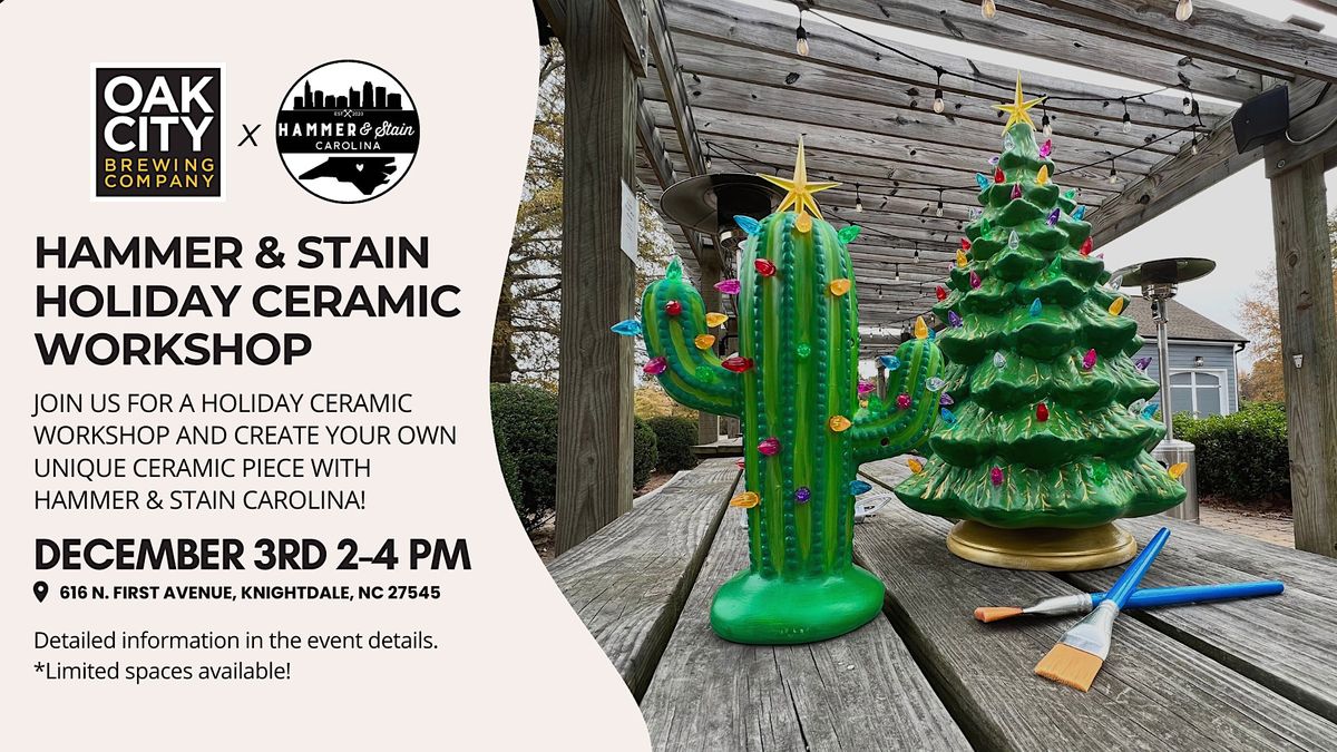Hammer and Stain Holiday Ceramic Oak City Brewing Company