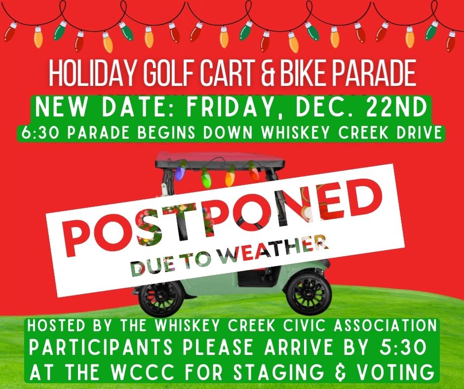 Whiskey Creek Holiday Golf Cart & Bike Parade Whiskey Creek Country