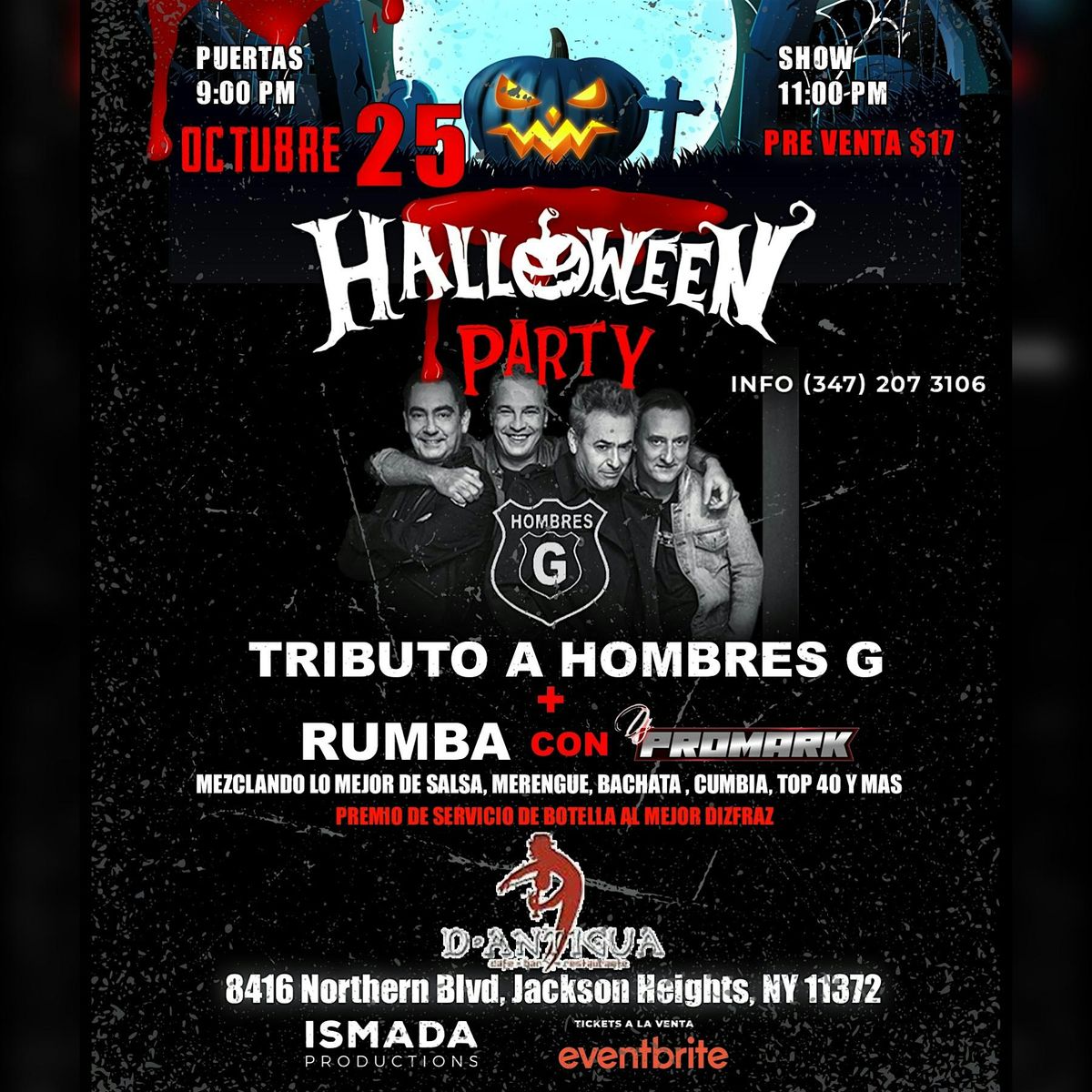 Halloween Party con tributo a Hombres G y rumba