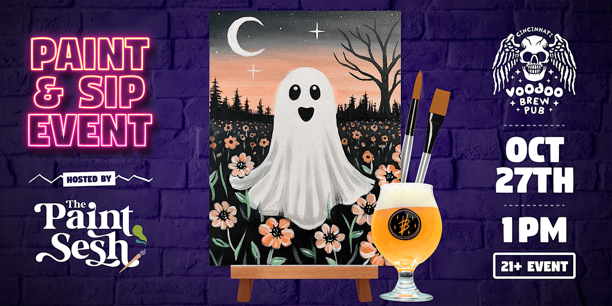 Halloween Paint & Sip Painting Event in Cincinnati, OH \u2013 \u201cSpooky Fields\u201d