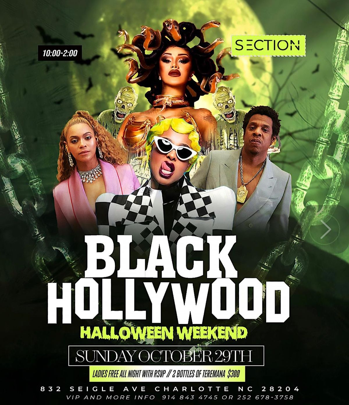 BLACK HOLLYWOOD ( HALLOWEEN WEEKEND IN CHARLOTTE SUNDAY FUNDAY