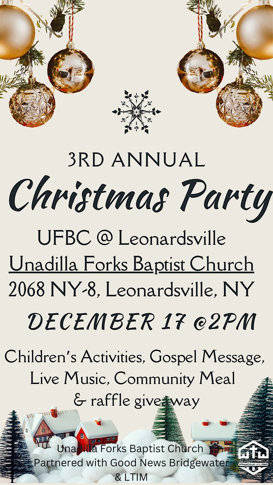 3rd Annual Christmas Party Leonardsville Community & Ministry Center