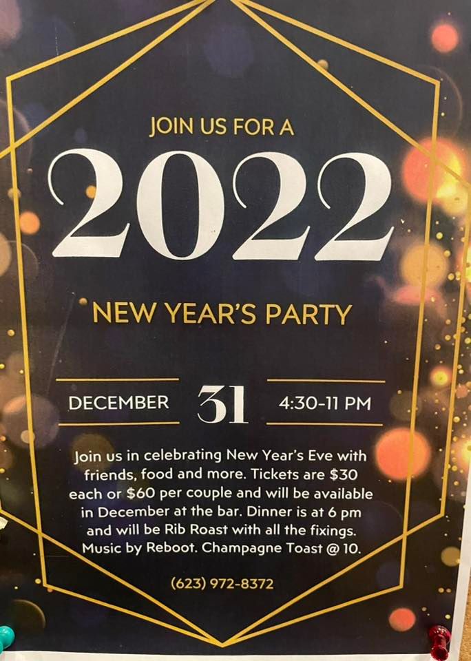 New Years Eve 2022! American Legion Post 62 Peoria, AZ December