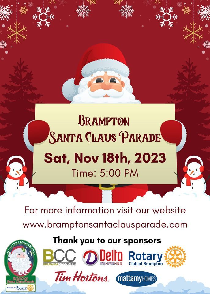 Brampton Santa Claus Parade 2023 Brampton, Ontario, Canada November